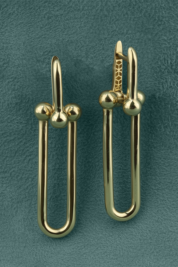 Серьги из лимонного золота 585 пробы