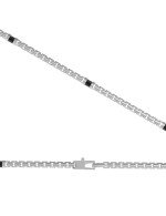 Цепь из белого золота c ониксом