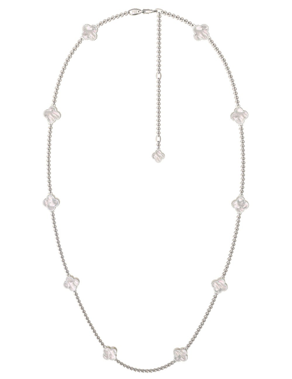 Колье из белого золота c перламутром