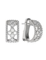 Серьги из белого золота c бриллиантами