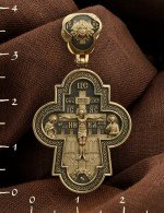 Крест из лимонного золота