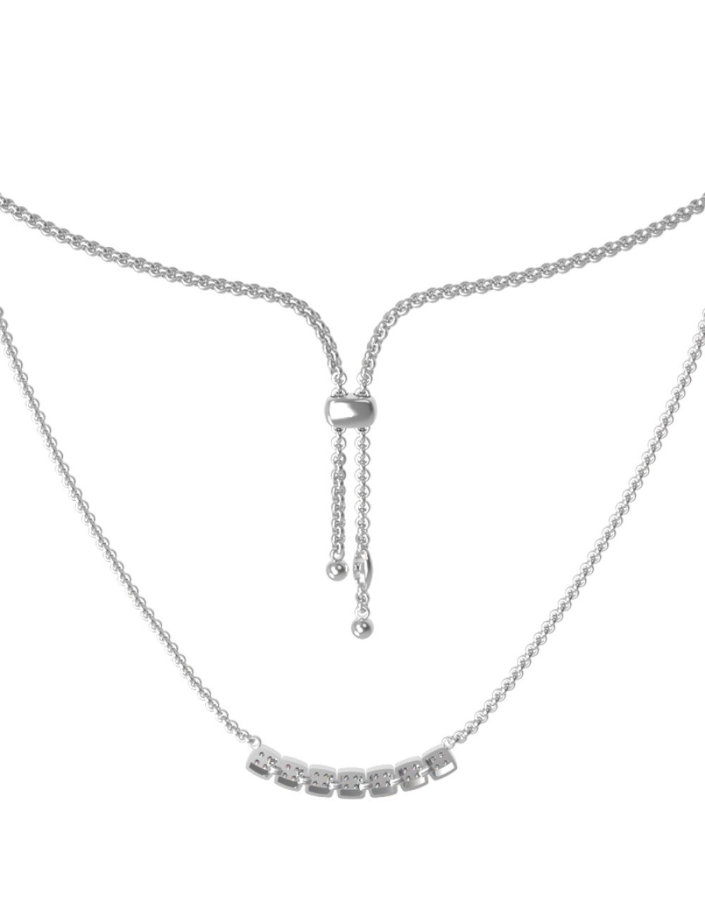 Колье из белого золота c бриллиантами