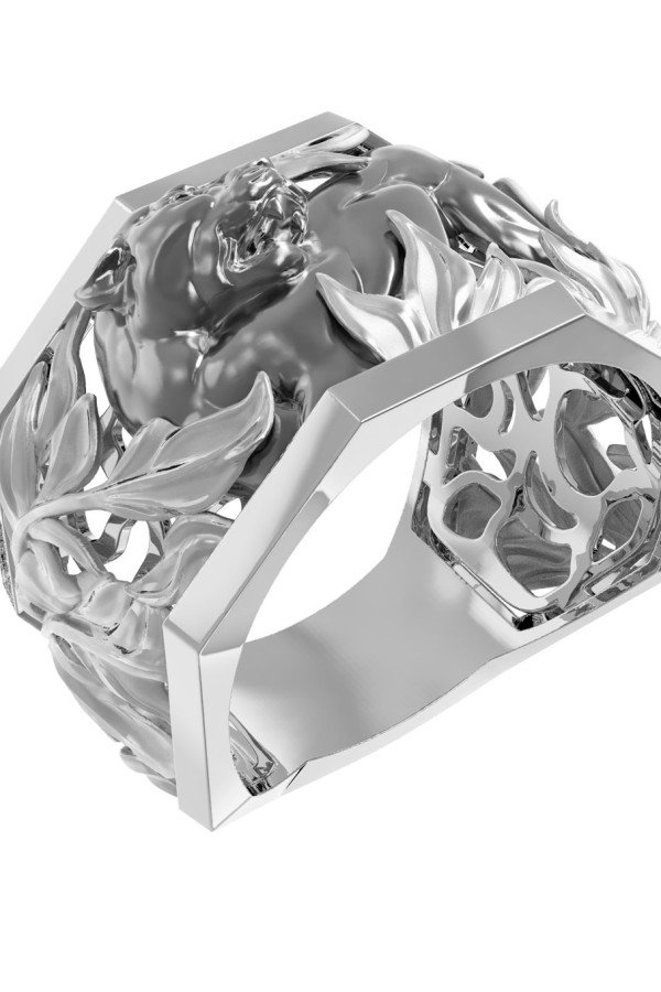 Кольцо из белого золота