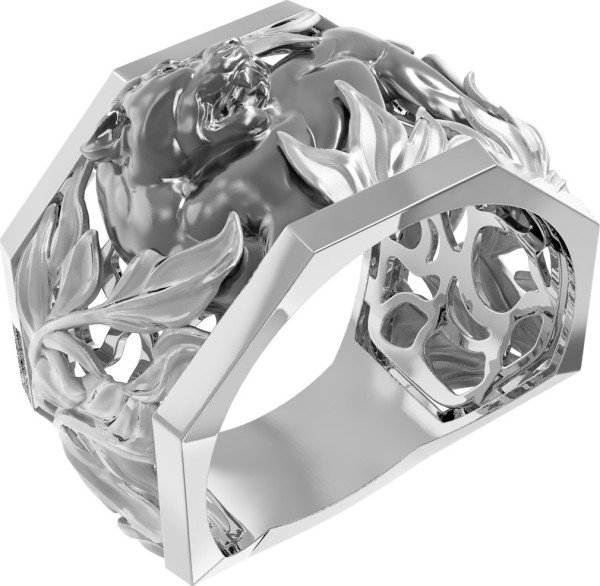 Кольцо из белого золота