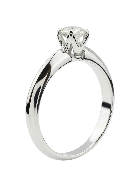 Кольцо из белого золота 585 пробы c бриллиантами