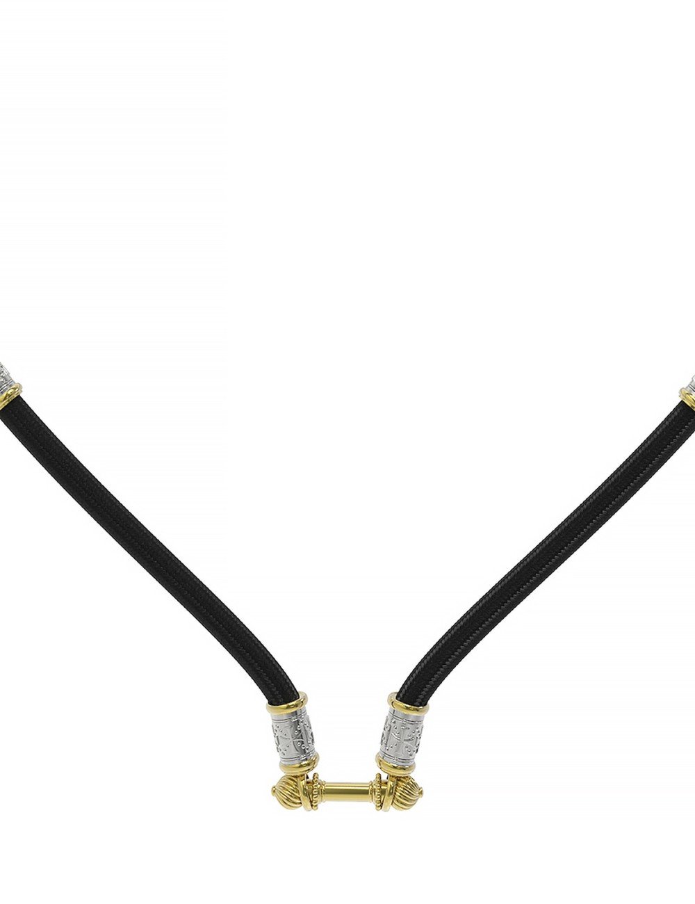 Шнурок шёлковый из лимонного золота c шёлковым шнурком