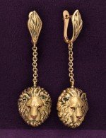 Серьги из золота 585 пробы c эмалью