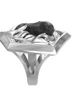 Кольцо из белого золота