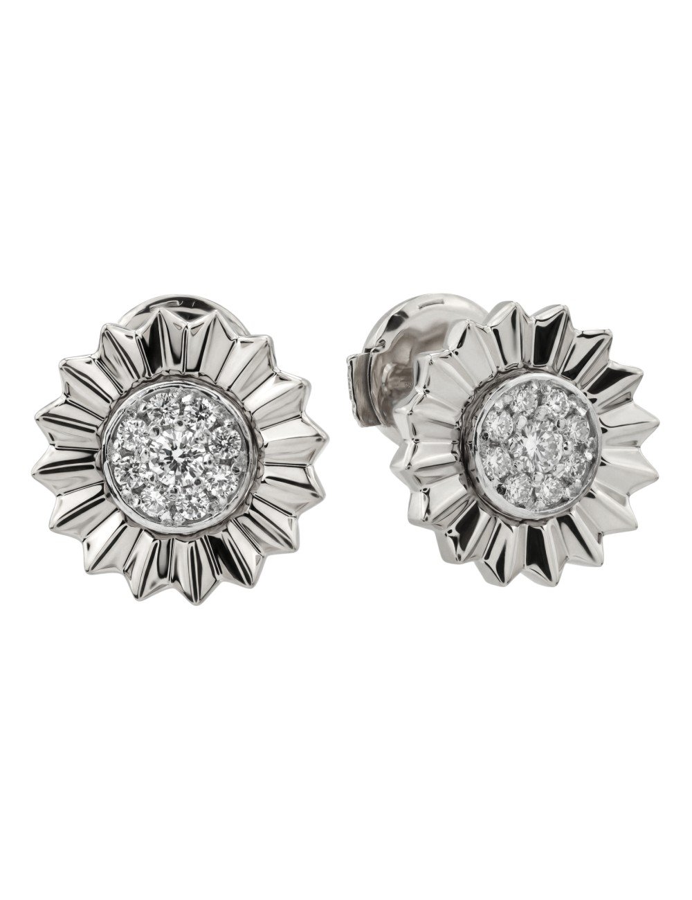 Серьги из белого золота c бриллиантами