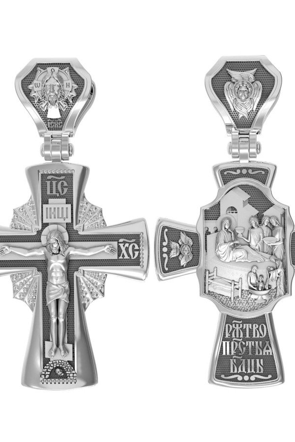 Крест из белого золота