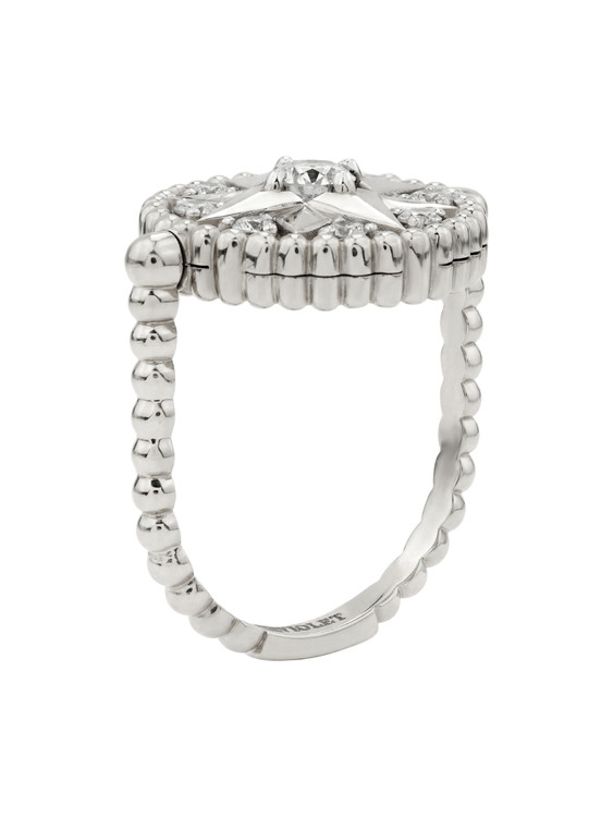 Кольцо из белого золота 585 пробы c бриллиантами