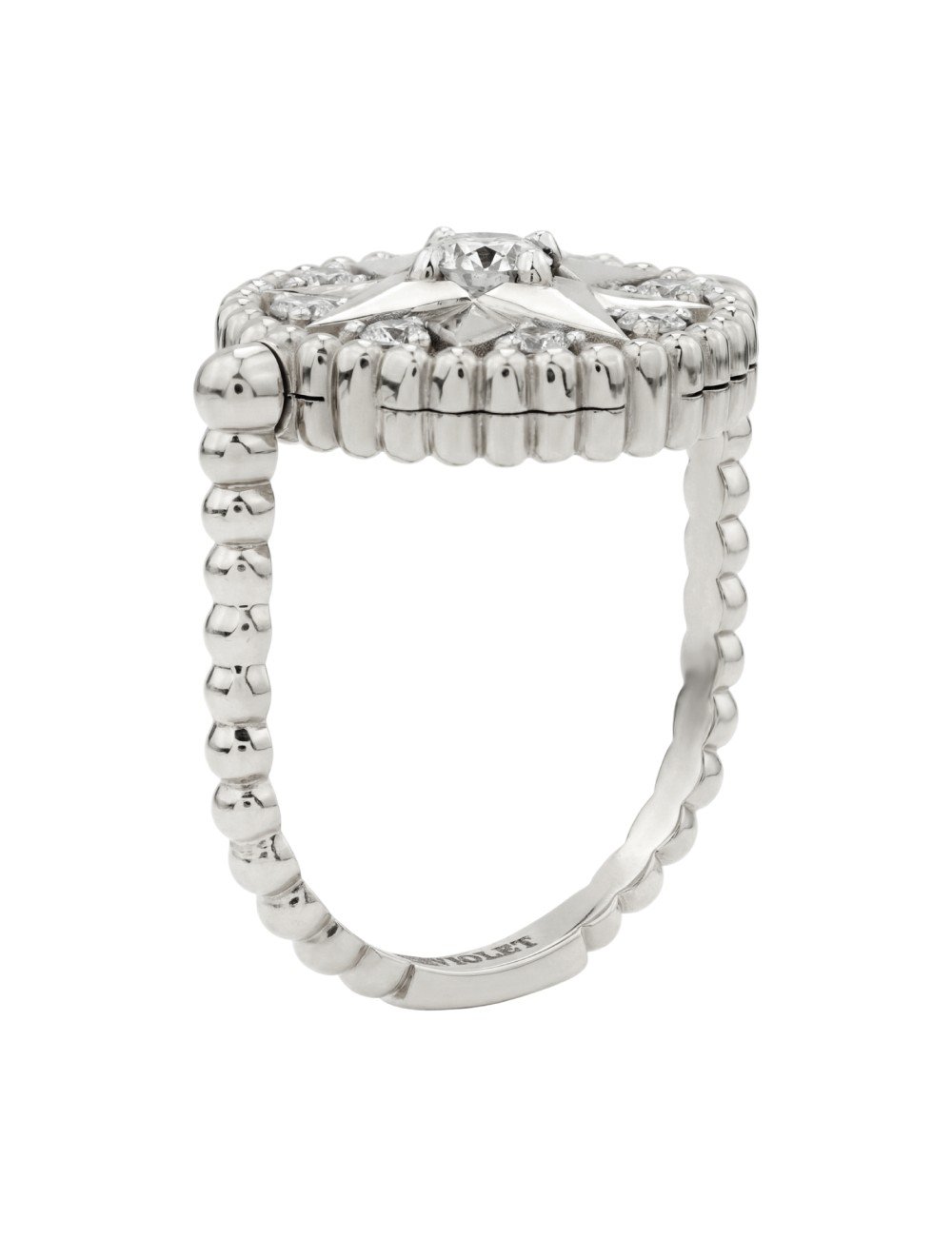 Кольцо из белого золота c бриллиантами