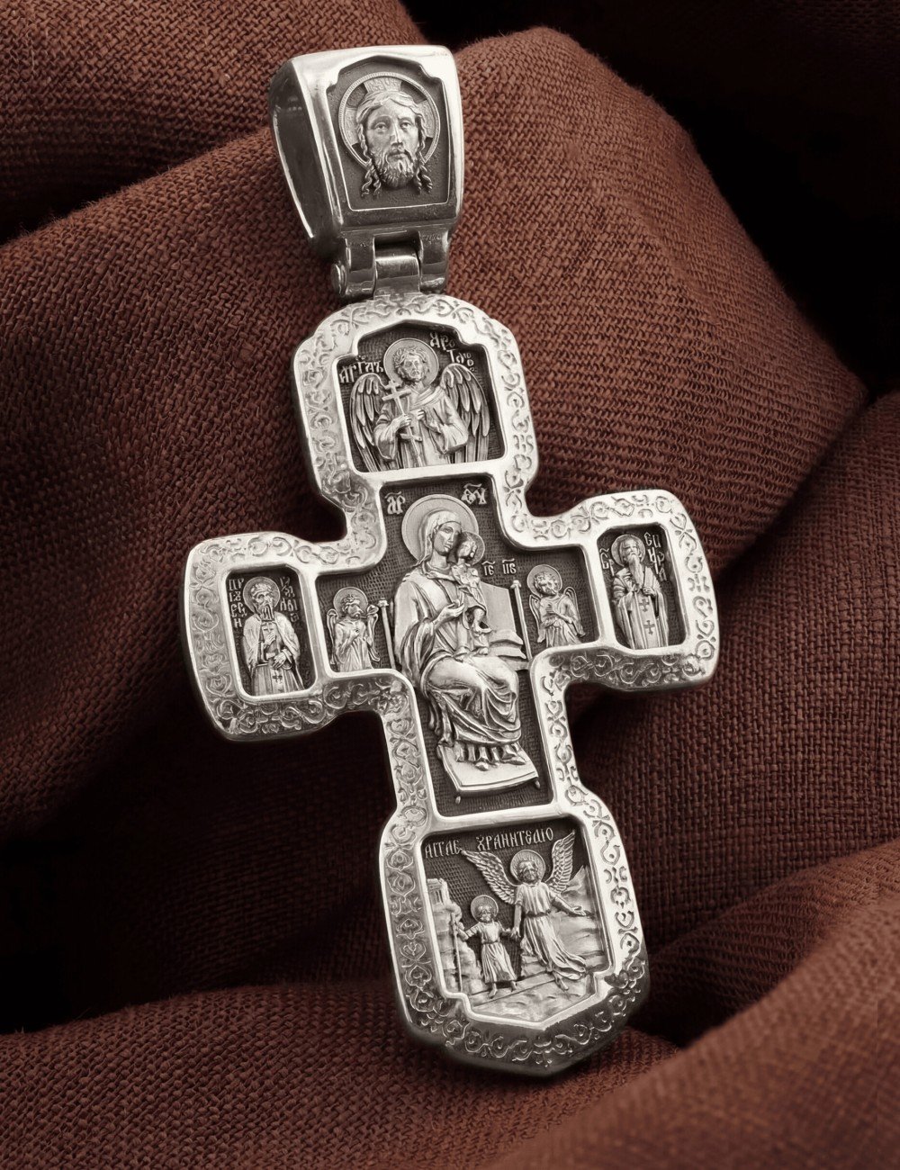 Крест из белого золота