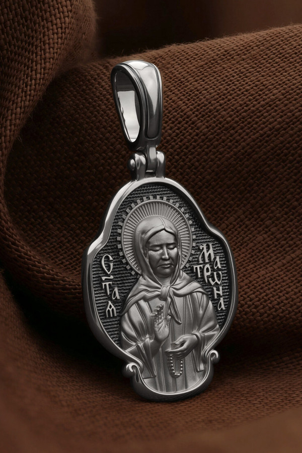 Образок из белого золота 585 пробы