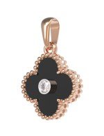 Подвеска из золота c бриллиантами и ониксом
