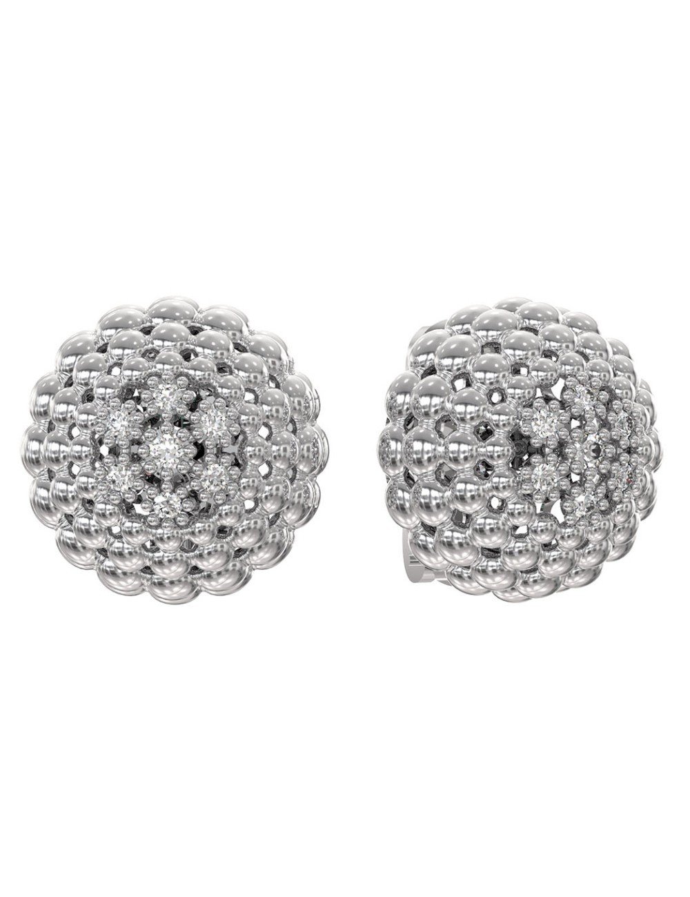 Серьги из белого золота c бриллиантами