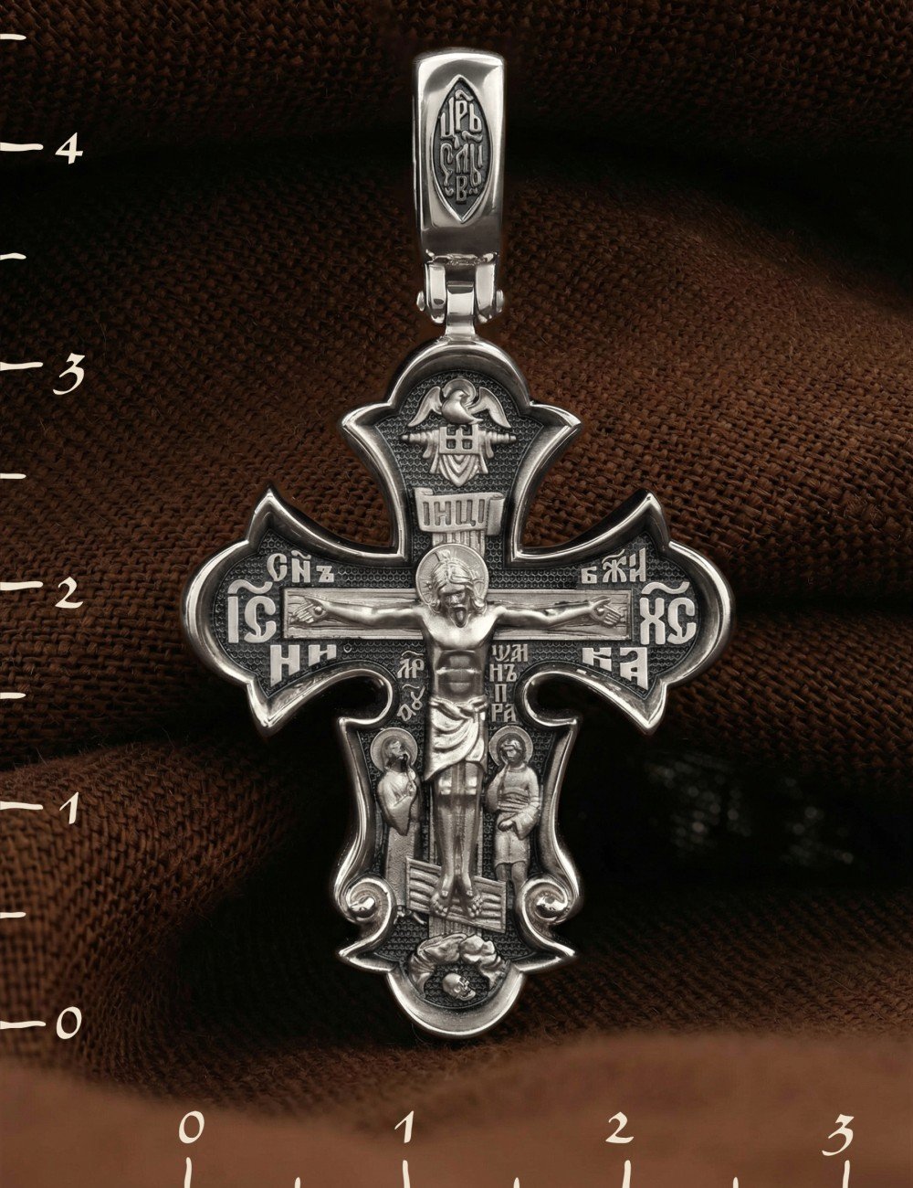 Крест из белого золота