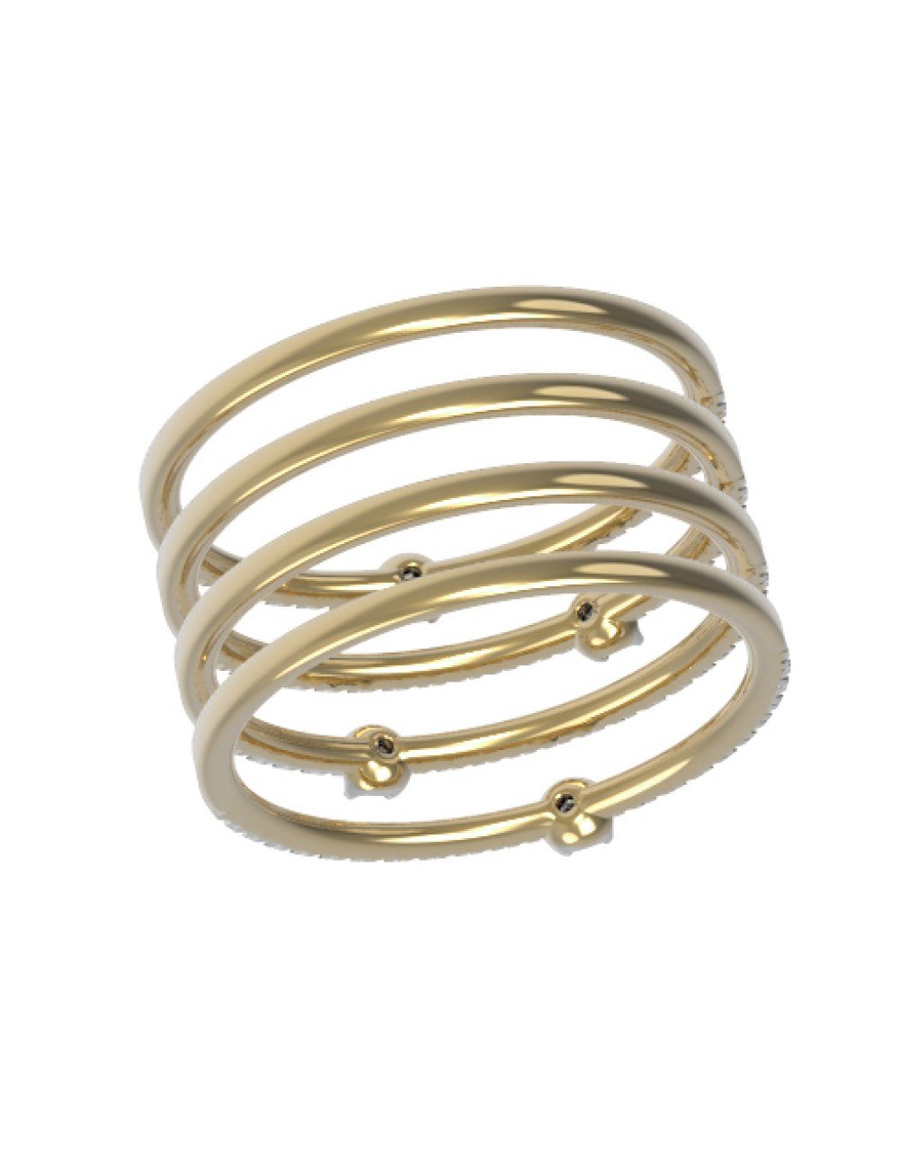 Кольцо из лимонного золота c бриллиантами