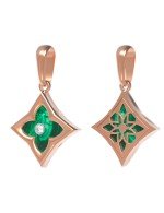 Подвеска из золота c бриллиантами и малахитом