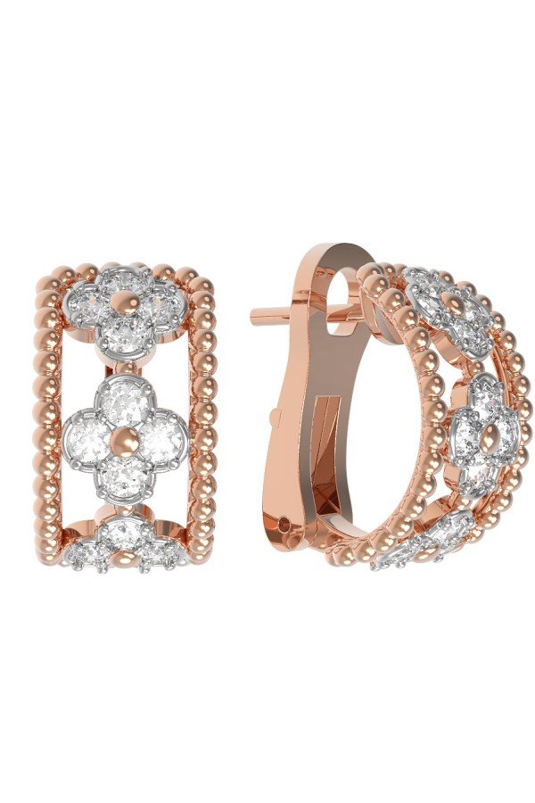 Серьги из золота c бриллиантами