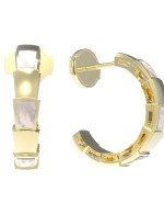 Серьги из лимонного золота c перламутром