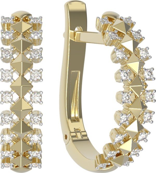 Серьги из лимонного золота c бриллиантами