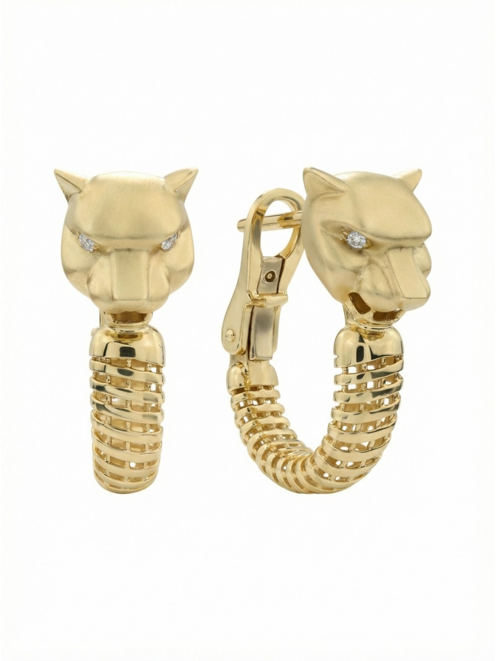 Серьги из лимонного золота 585 пробы c бриллиантами