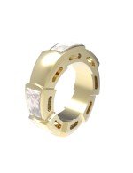 Подвеска из лимонного золота c перламутром