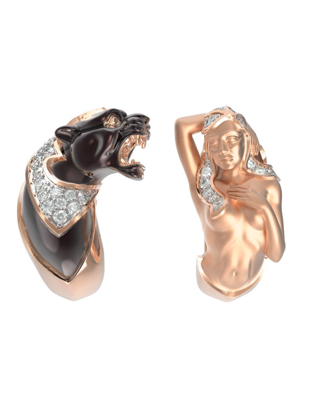 Серьги из золота c фианитом