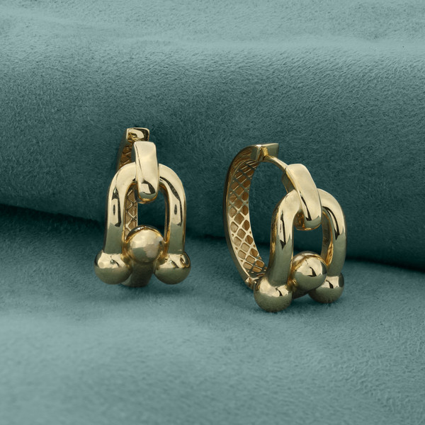 Серьги из лимонного золота 585 пробы