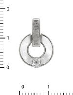 Подвеска из белого золота c бриллиантами и перламутром