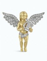 Подвеска из лимонного золота c фианитом