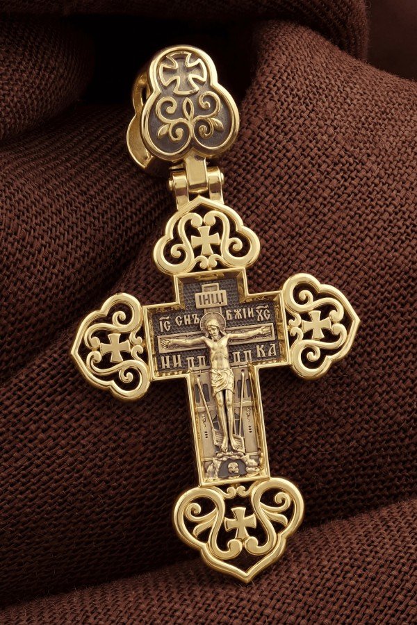 Крест из лимонного золота
