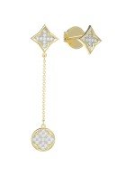 Серьги из лимонного золота c бриллиантами