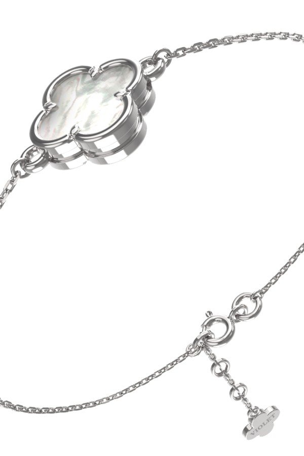 Браслет из белого золота c перламутром