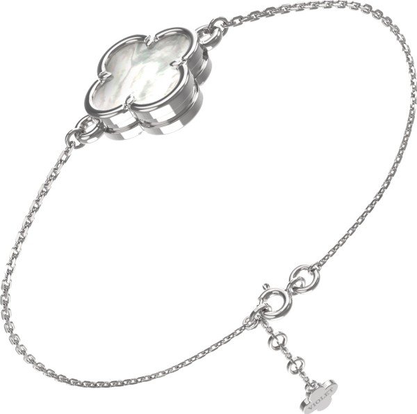 Браслет из белого золота c перламутром