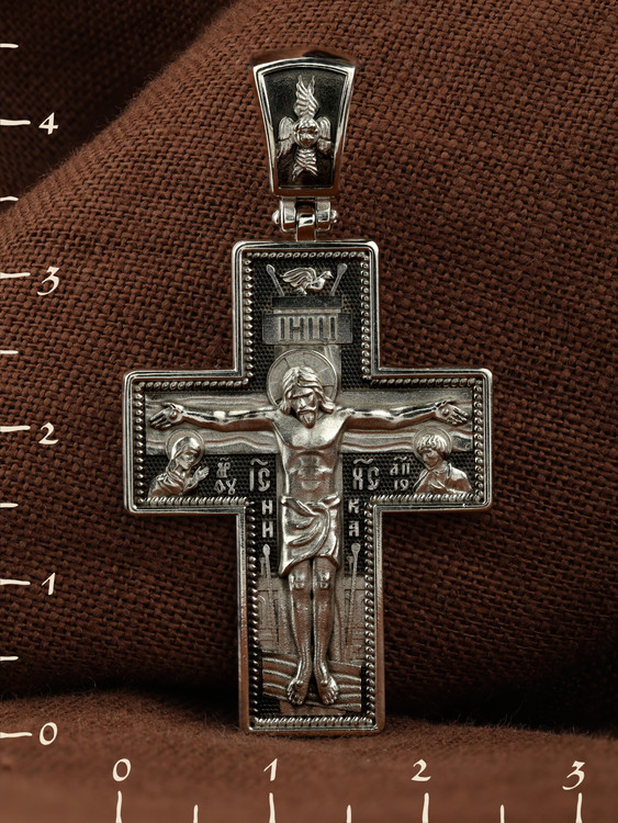 Крест из белого золота 585 пробы