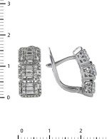 Серьги из белого золота c бриллиантами