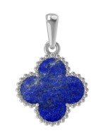 Подвеска из белого золота c лазуритом
