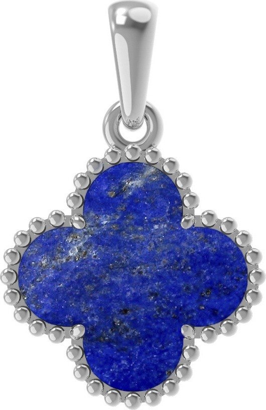 Подвеска из белого золота c лазуритом