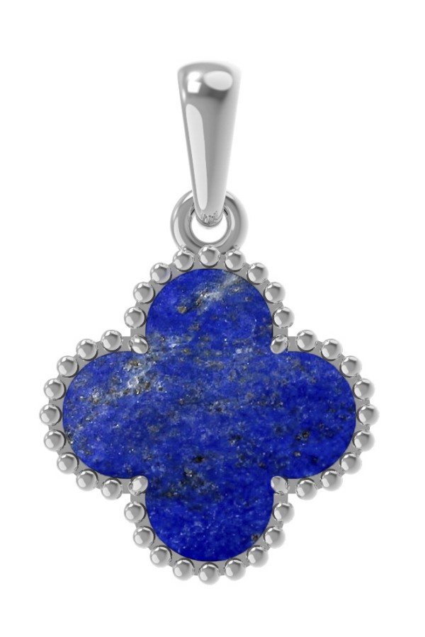 Подвеска из белого золота c лазуритом