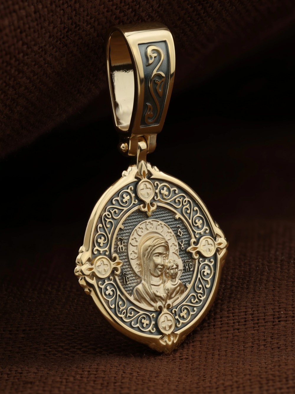 Образок из лимонного золота 585 пробы