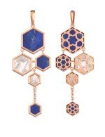 Подвеска из золота c лазуритом и перламутром