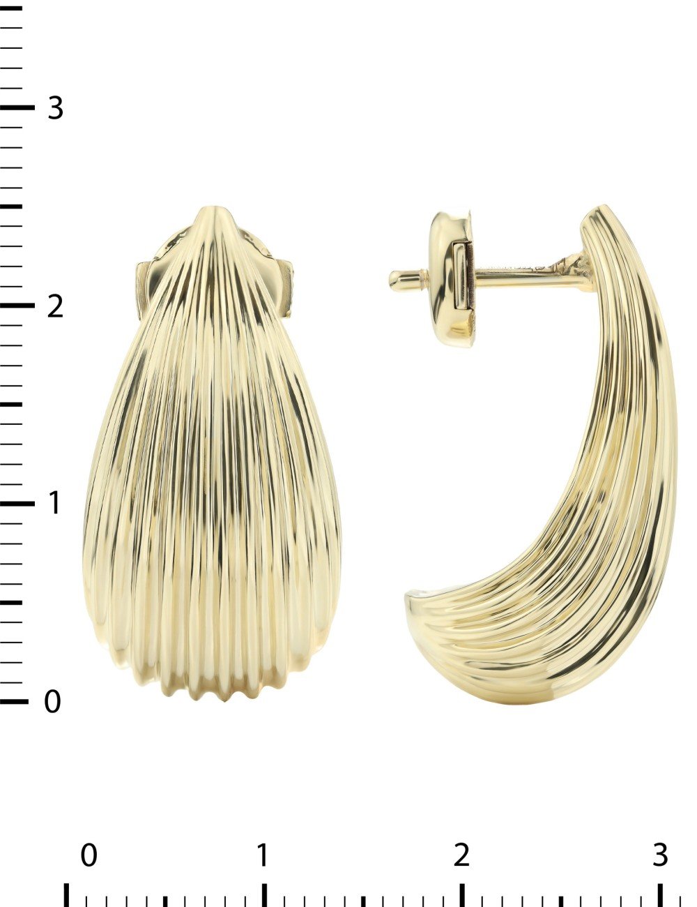 Серьги из лимонного золота 585 пробы