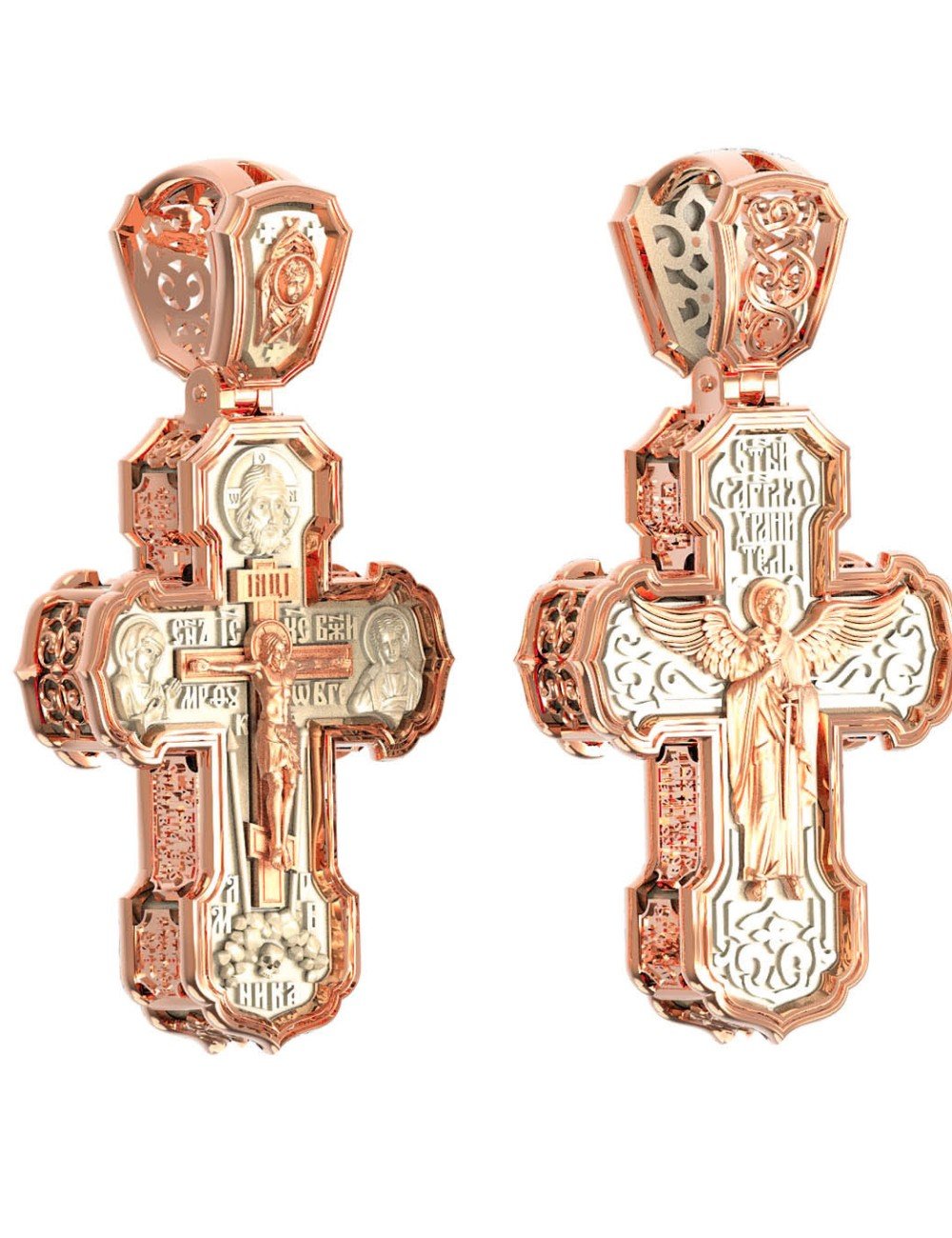 Крест из золота c бивнем мамонта