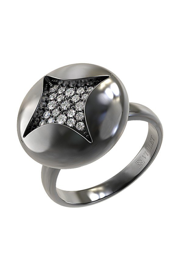 Кольцо из белого золота c бриллиантами