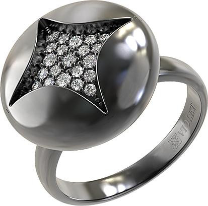 Кольцо из белого золота 585 пробы c бриллиантами