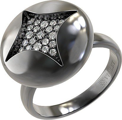 Кольцо из белого золота c бриллиантами