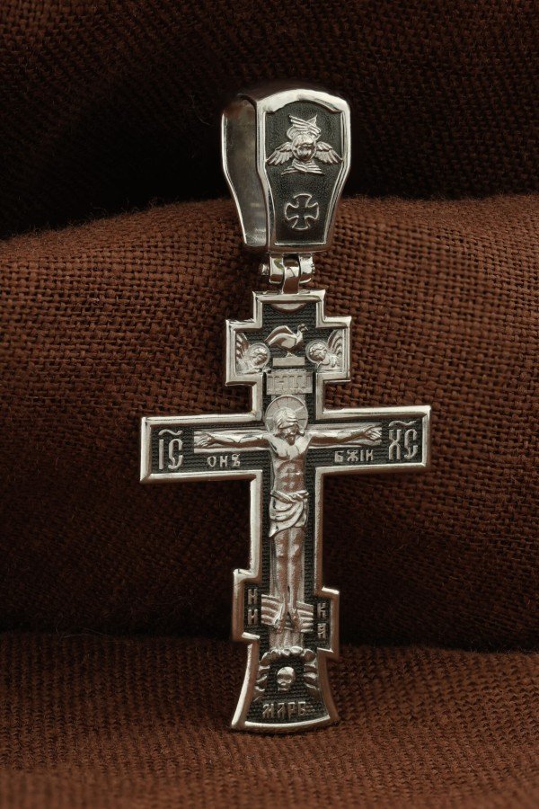 Крест из белого золота