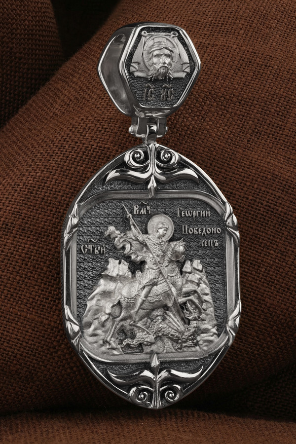 Нательная икона из белого золота 585 пробы